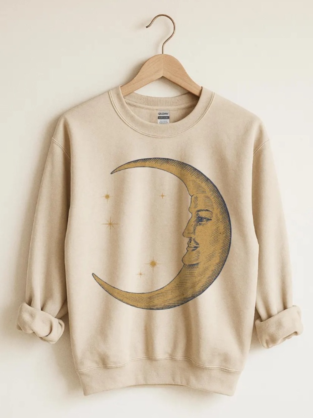 Vintage Moon Phases Sweatshirt, Retro Halloween Graphic Sweatshirt
